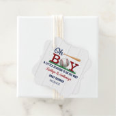 Étiquettes Cadeau Baby shower de baseball Boys (En situation)