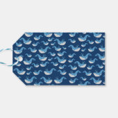 Étiquettes-cadeau Baby shower de bébé de baleine de l'océan bleu pro (Dos Horizontal)