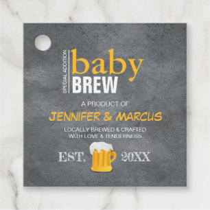 Étiquettes Cadeau Baby shower de bière de bébé Brew Couple