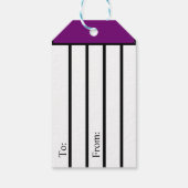 Étiquettes-cadeau Baby shower de Boho pourpre (Dos)