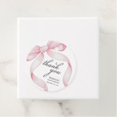 Étiquettes Cadeau Baby shower de boule rose (En situation)