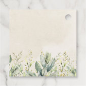 Étiquettes Cadeau Baby shower de Bunny Eucalyptus vert (Dos)