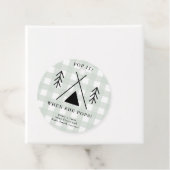 Étiquettes Cadeau Baby shower de camping - Pop it! Quand elle éclair (En situation)