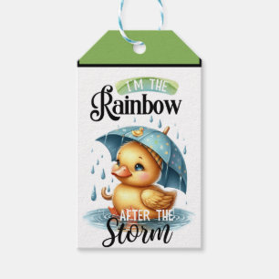 Étiquettes-cadeau Baby shower de canard en caoutchouc