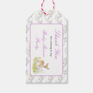 Étiquettes-cadeau Baby shower de cerfs de printemps