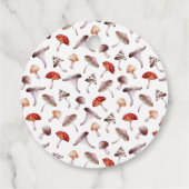 Étiquettes Cadeau Baby shower de champignons Boho (Dos)