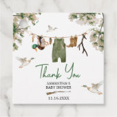 Étiquettes Cadeau Baby shower de chasse au canard (Devant)