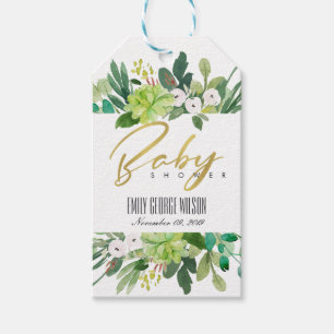 ÉTIQUETTES-CADEAU BABY SHOWER DE COULEUR DE L'EAU DE COULEUR DE L'EA