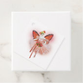 Étiquettes Cadeau Baby shower de fée de papillon brillant (En situation)