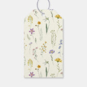 Étiquettes-cadeau Baby shower de fleur sauvage boho rustique (Dos)