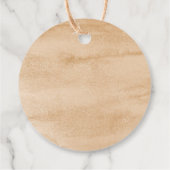 Étiquettes Cadeau Baby shower de Fleur sauvage Boho Terracotta (Dos)