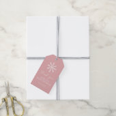 Étiquettes-cadeau Baby shower de flocons de neige rose (Avec de la ficelle)