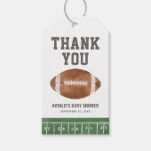 Étiquettes-cadeau Baby shower de football (Devant)