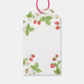 Étiquettes-cadeau Baby shower de fraise doux simple (Dos)