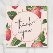 Étiquettes Cadeau Baby shower de fraises sucrées TWINS Berry (Dos)