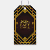 Étiquettes-cadeau Baby shower de Gatsby Gold 2020 (Devant)