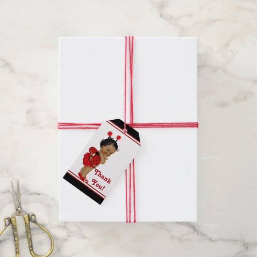 Étiquettes-cadeau Baby shower de la cocaïne américaine africaine (Avec de la ficelle)