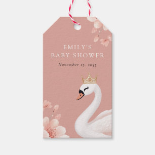 Étiquettes-cadeau Baby shower de la petite princesse Swan