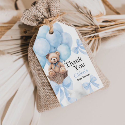 Étiquettes-cadeau Baby shower de l'ours