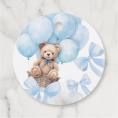 Étiquettes Cadeau Baby shower de l'ours (Dos)