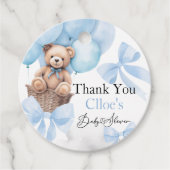 Étiquettes Cadeau Baby shower de l'ours (Devant)