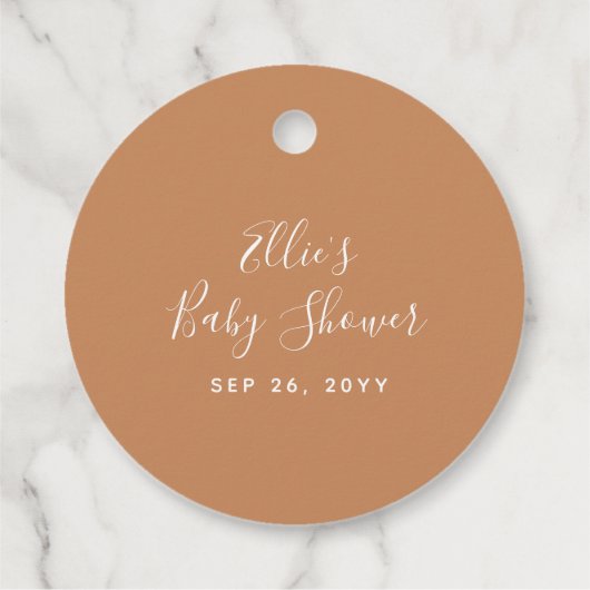 Étiquettes Cadeau Baby shower de lune peint (Dos)