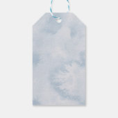 Étiquettes-cadeau Baby shower de Merci bleu rustique (Dos)