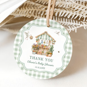 Étiquettes Cadeau Baby shower de Merci de cultivé localement