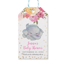 Baby shower de Merci de  Floral de l'éléphant dorm