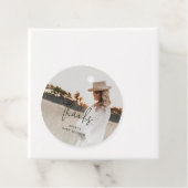 Étiquettes Cadeau Baby shower de Merci photo Boho moderne (En situation)