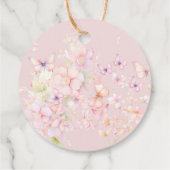 Étiquettes Cadeau Baby shower de papillons Whimsical (Dos)