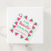 Étiquettes Cadeau Baby shower de pastèque doux (En situation)