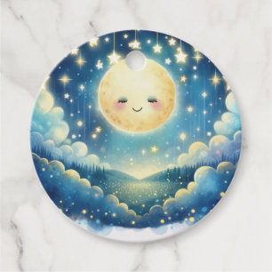 Étiquettes Cadeau Baby Shower de peinture à l'eau Twinkle Little Sta