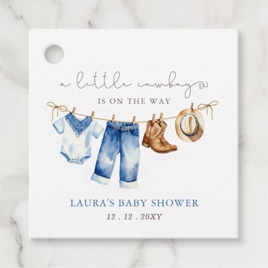 Étiquettes Cadeau Baby shower de petit garçon (Devant)