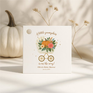 Étiquettes Cadeau Baby shower de petite fille Citrouille