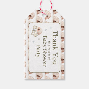 Étiquettes-cadeau Baby shower de pingouins d'hiver