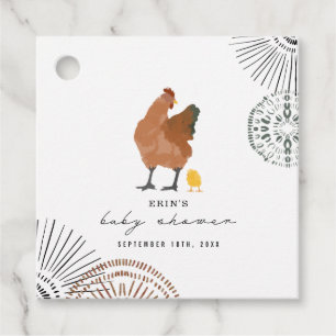 Étiquettes Cadeau Baby shower de poulet