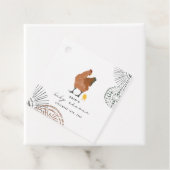 Étiquettes Cadeau Baby shower de poulet (En situation)