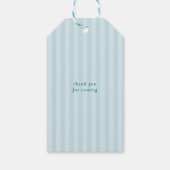 Étiquettes-cadeau Baby shower de poussette de bébé mignonne Preppy (Dos)