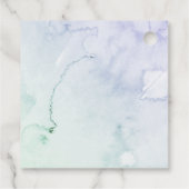 Étiquettes Cadeau Baby shower de sirène à Parties scintillant violet (Dos)