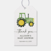 Étiquettes-cadeau Baby shower de tracteur (Devant)