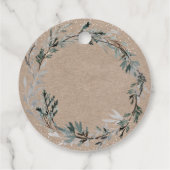 Étiquettes Cadeau Baby shower de verdure des bois d'hiver (Dos)