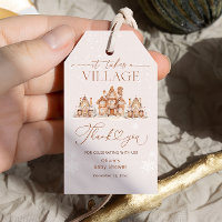 Baby shower de village d'hiver Merci