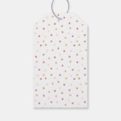 Étiquettes-cadeau Baby shower d'éléphant rose merci (Dos)