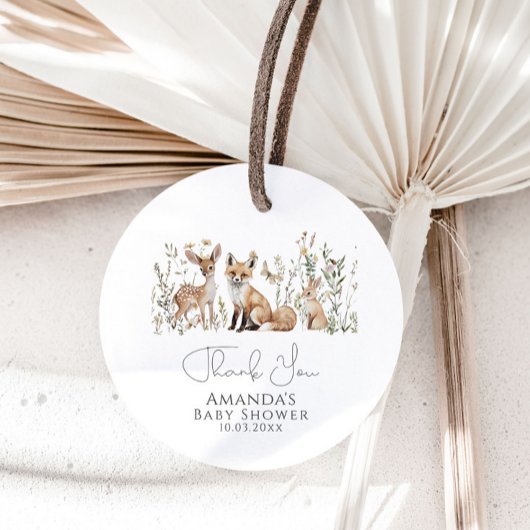 Étiquettes Cadeau Baby shower des bois