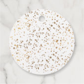 Étiquettes Cadeau Baby shower des étoiles d'or (Dos)