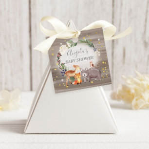 Étiquettes Cadeau Baby shower d'étincelles des amis des animaux de l