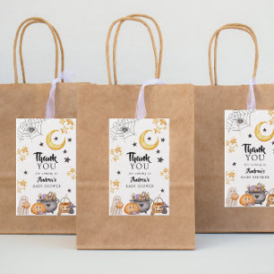 Étiquettes-cadeau Baby shower d'Halloween de Little Boo