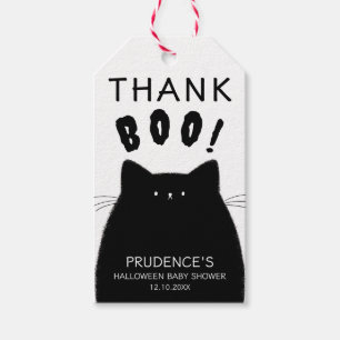 Étiquettes-cadeau Baby shower d'Halloween de Little Boo