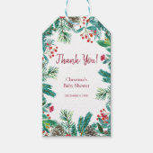 Étiquettes-cadeau Baby shower d'hiver (Devant)